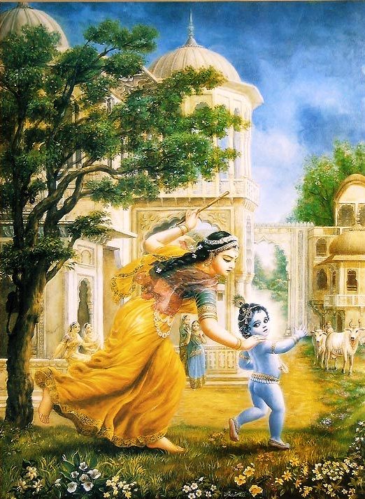 Mother Yasoda and Krishna