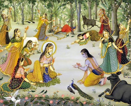 Uddhava, Radharani and the gopis