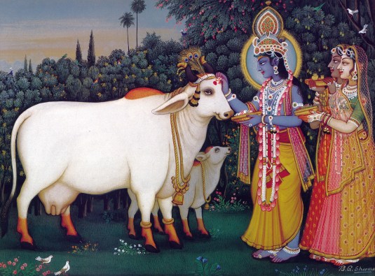 Lord Sri Krishna with Cows 