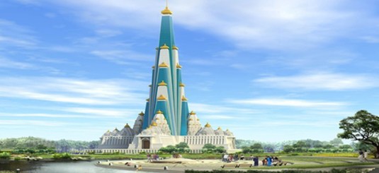 Tallest Temple vrindavan-chandrodaya-temple-1
