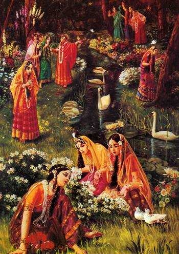 gopis searching for Krsna